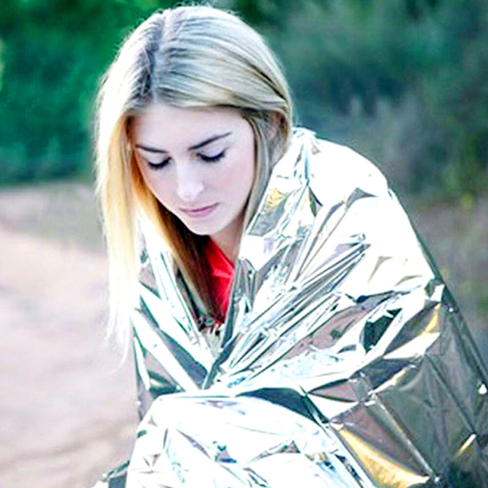 8 Pack Emergency Solar Blanket 83″x63″ Mylar Insulating Thermal Heat Packets XL