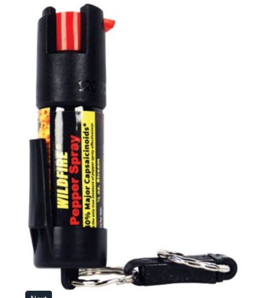 2 HOT WILDFIRE PEPPER SPRAY Police 1. 4 1/2 oz Keychain Women Safety Defense MC