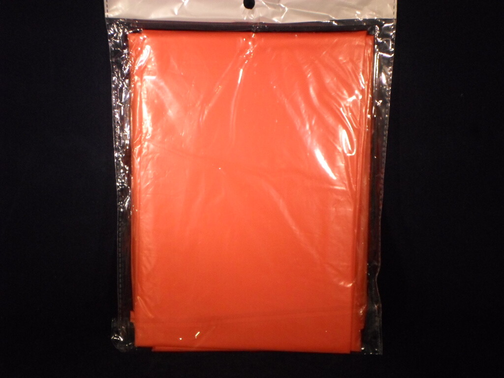 Hooded Poncho Emergency Rain Gear Red Lightweight Adult One Size B6-7