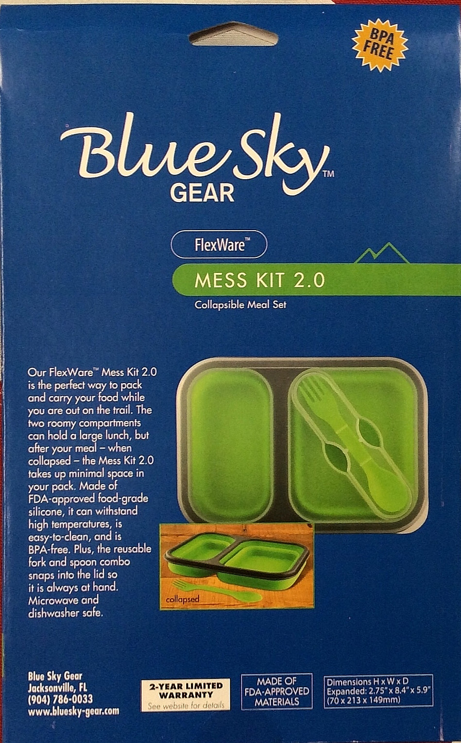 Blue sky gear mess kit 2.0 emergency bug out bag disaster camp collapsible set