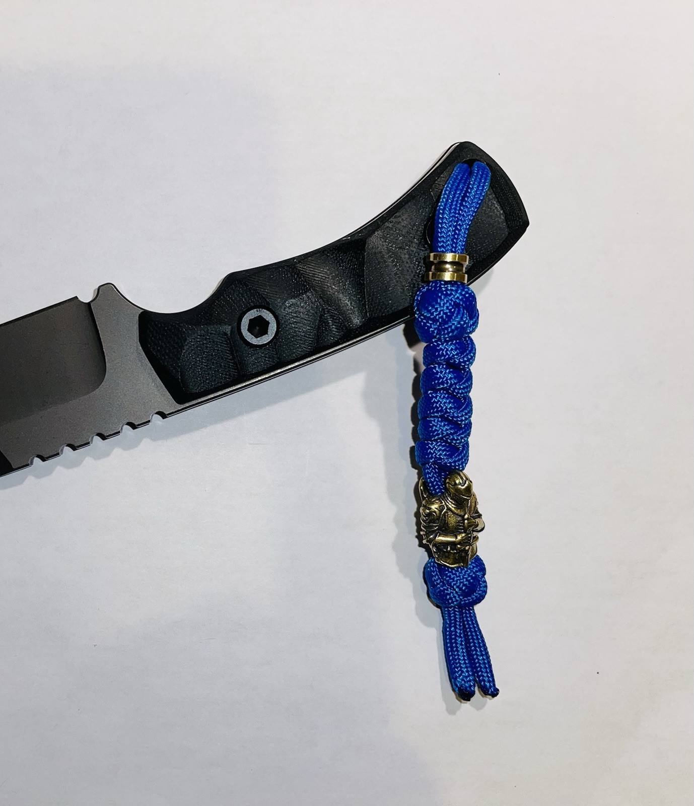 550 para cord in royal blue. Knife and gear lanyard. hand made.
