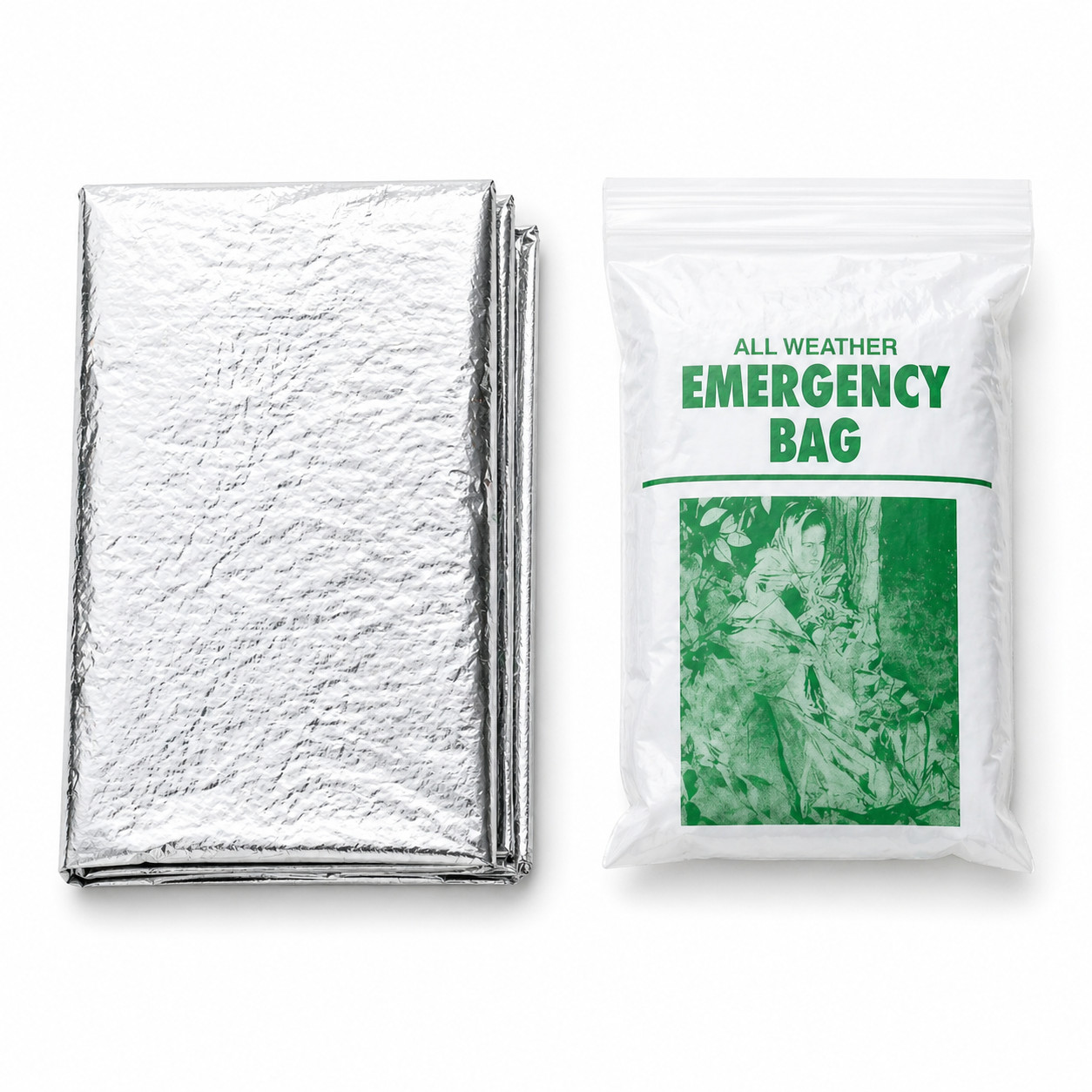 Mylar Emergency Sleeping Bag Thermal Bivy Survival Blanket Bug Out Bag Camping