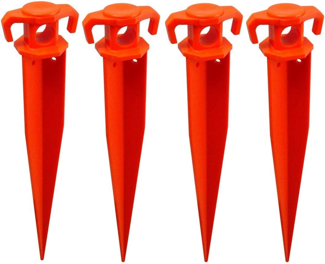 Pack of 4-11” Ground Stake Stick Strong Outdoor Camping Tent or Garden Pegs– Ora