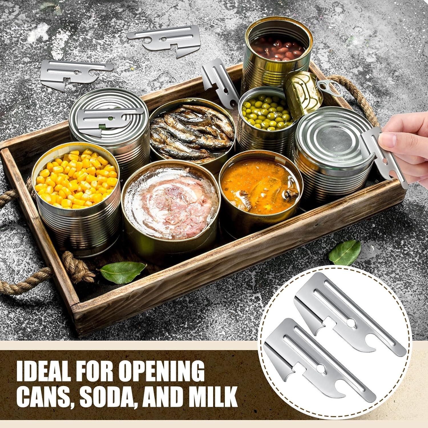P-38 and P-51 Military Style Can Opener Kitchen Travel Camping Survival-20 Pcs