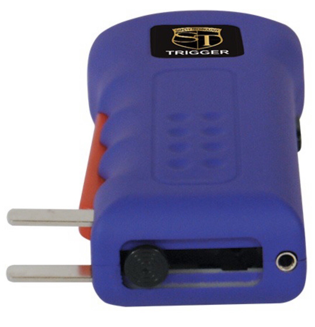 Police SQUEEZE trigger 4.8Mp STUN GUN w/LED Flashlight & Disable Pin Safety Case