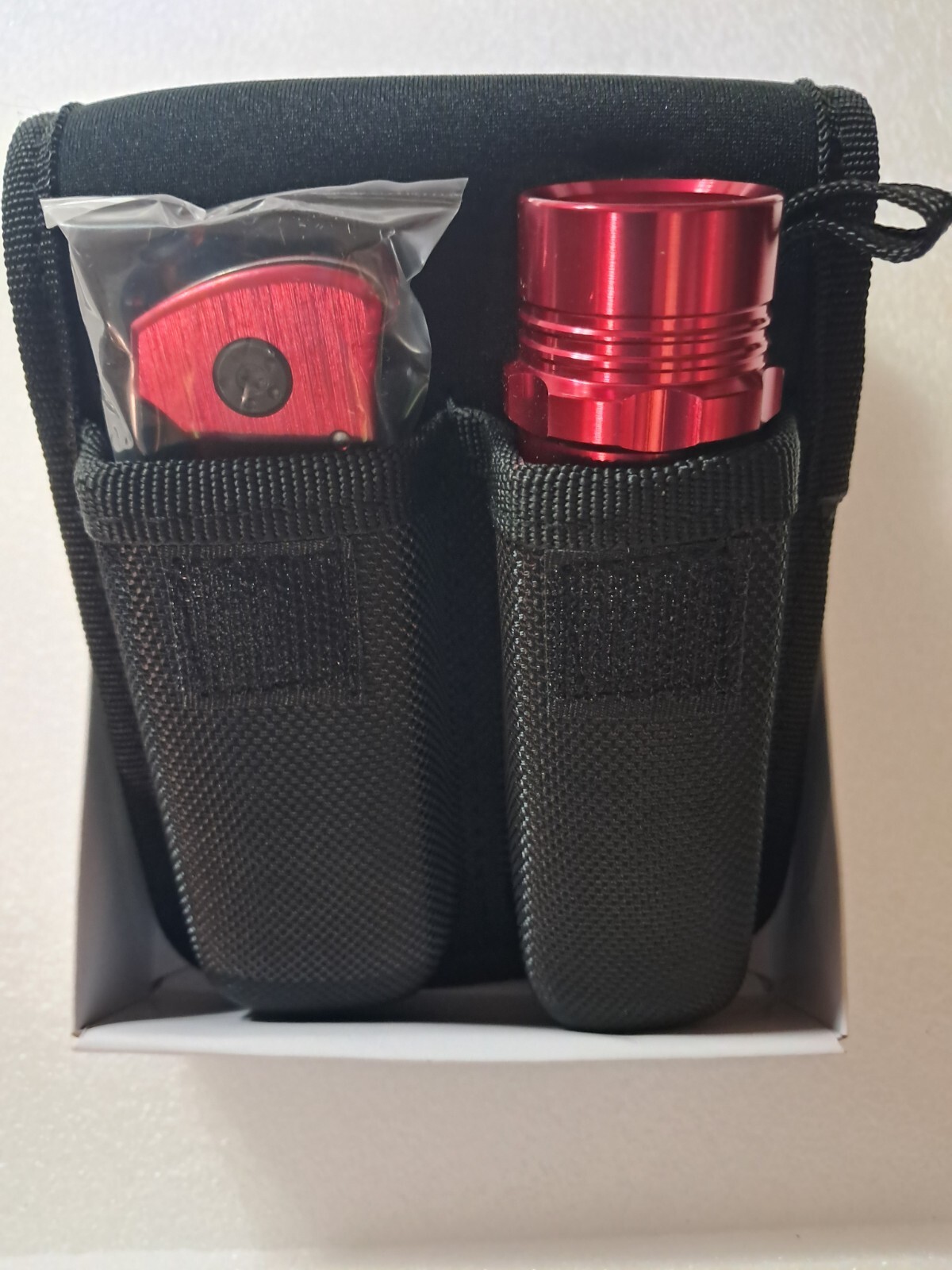 Firefighter Survival Knife and Flashlight Set by BarTech Pro ^c