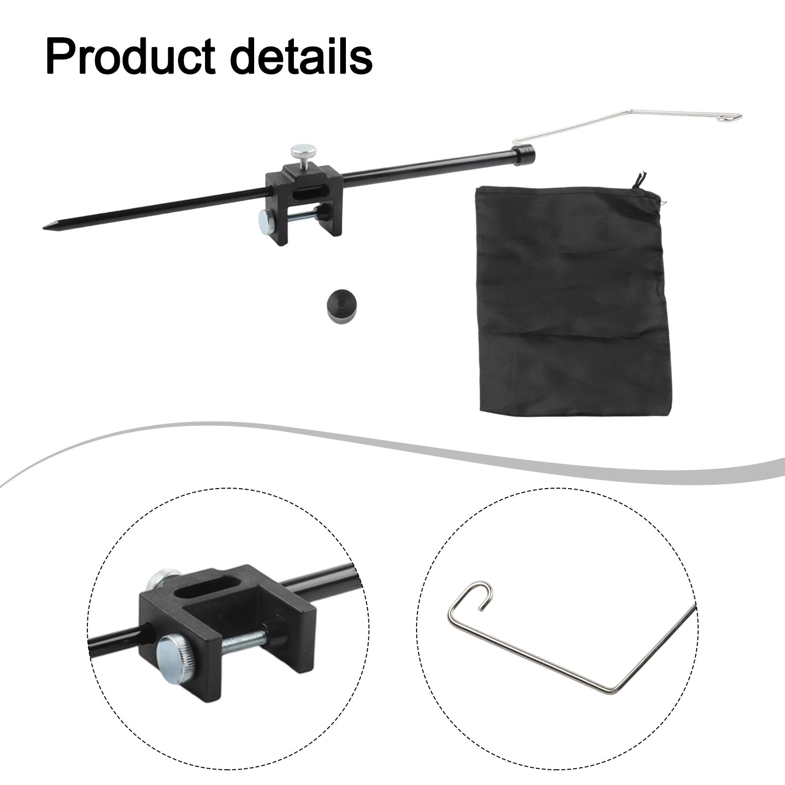 Adjustable Aluminum Lantern Holder with Carry Pouch for Easy Transport