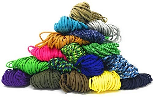 US Ropes Type III Commercial 550 Paracord 100′ Hank Made in USA Neonturquoise
