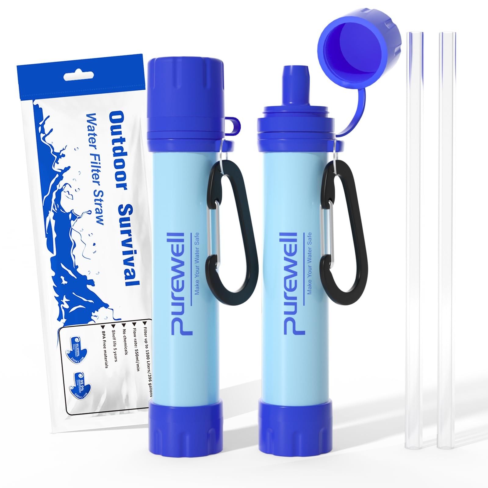 Outdoor Water Filter – 0.01μm Ultra Fine Filter Removes 99.99% Bacteria & Sch…