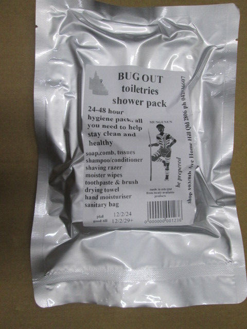 Emergency,Survival,bug out,toiletries shower pack 24/48 hour,, 5 year shelf life