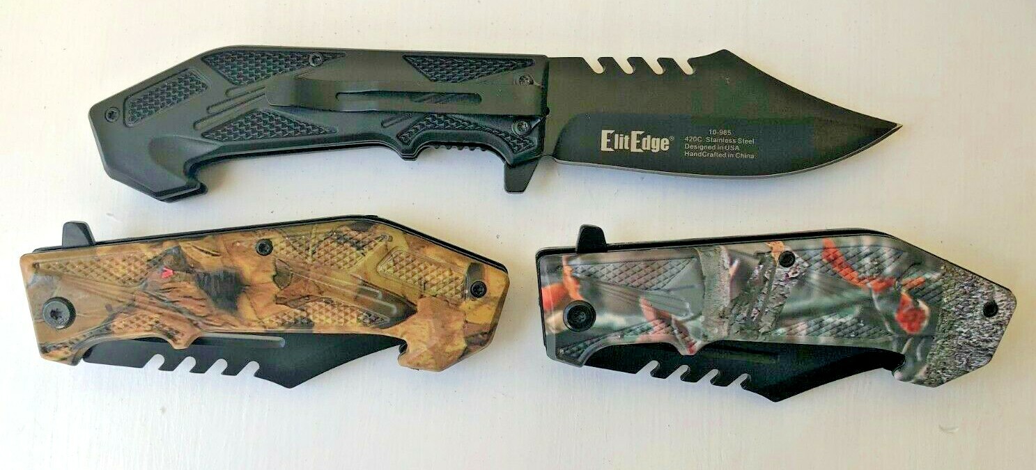 3 Survival Knives/3 Waterproof Matches Emergency Survival Prepper BUG OUT BAGS