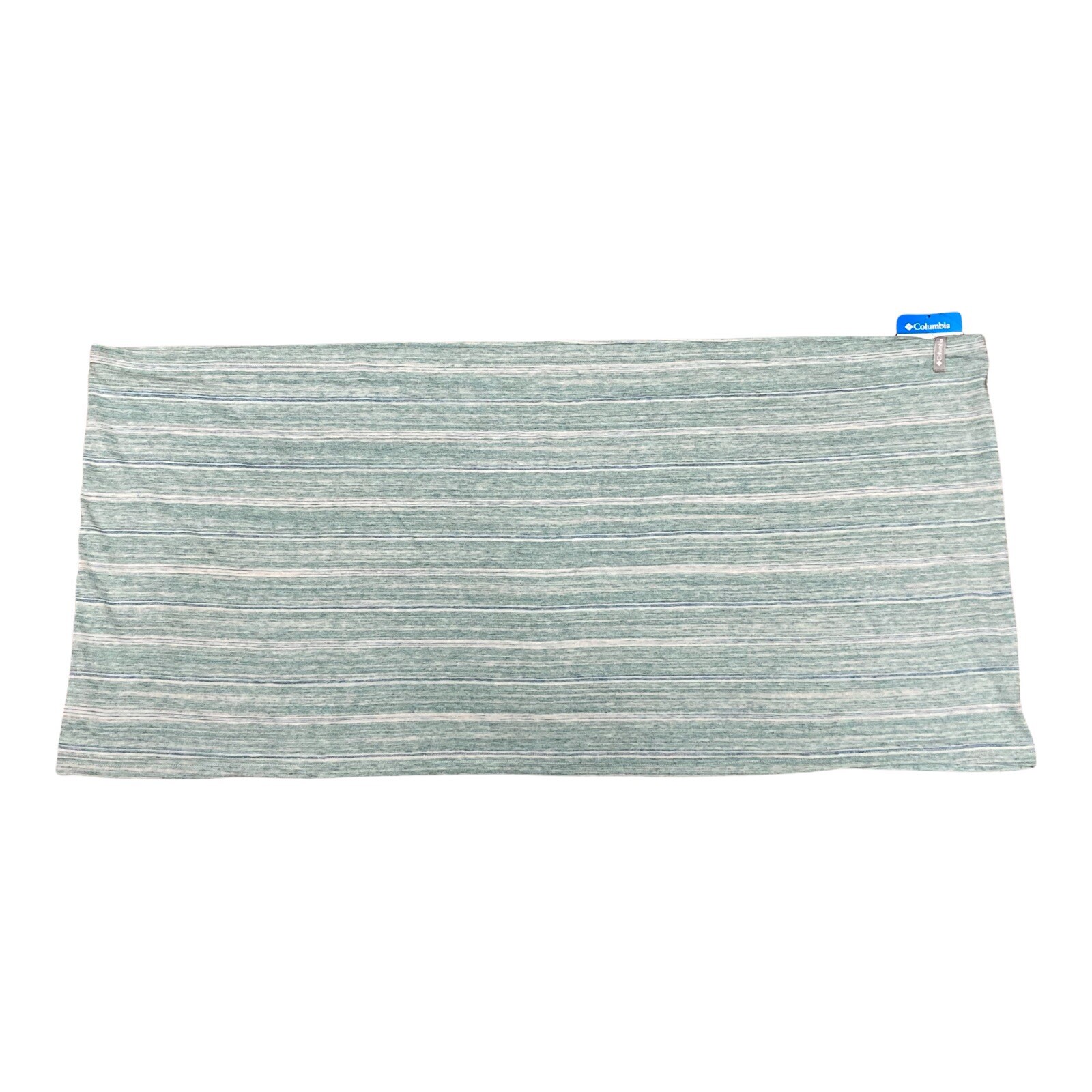 NEW Womens Columbia Omni Wick Ultra Light Personal Neck Gaiter Green Blue Stripe