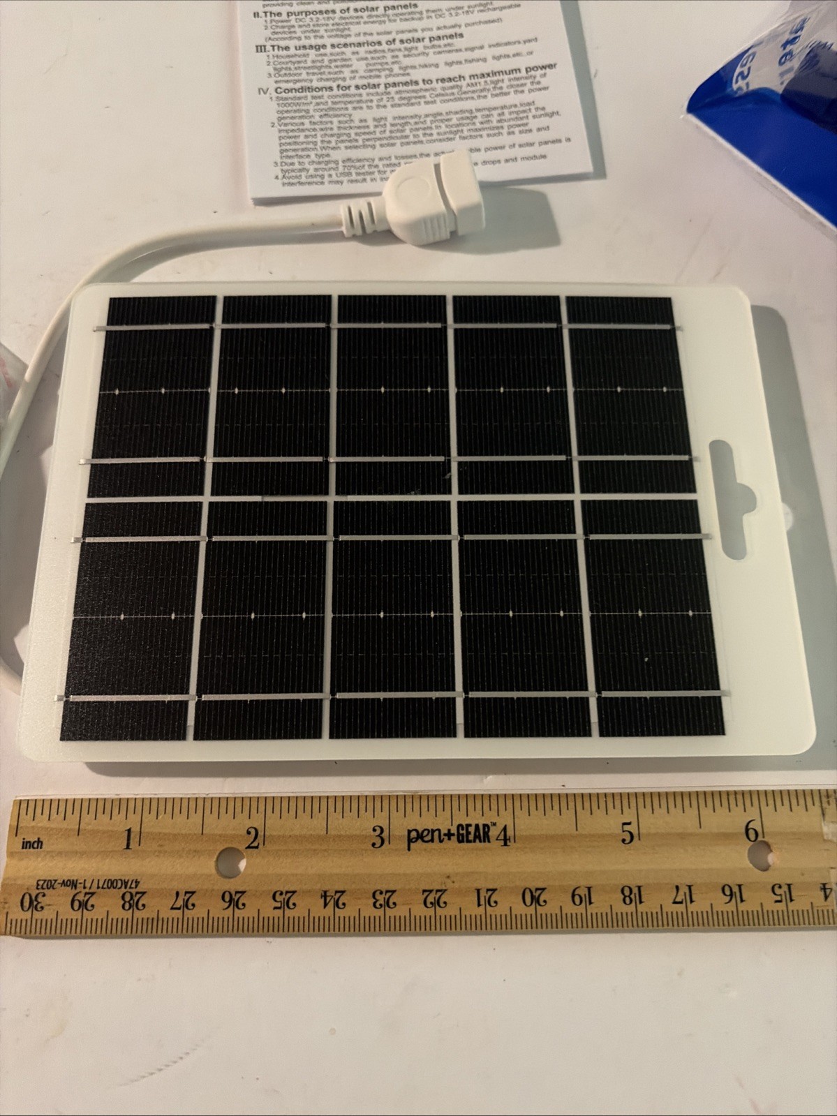 Survival Kit 2 Fire Starters Small Solar Panel Dc3.2 18v And 2 Water Filter Stra