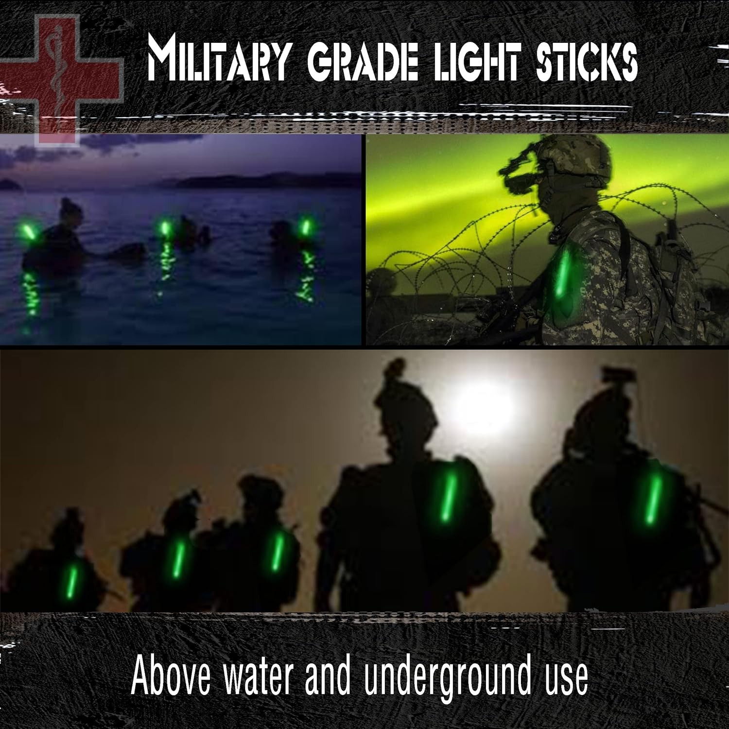 Emergency 10 Ultra Bright Green Glow Sticks – Individual Packed With Lanyard – F