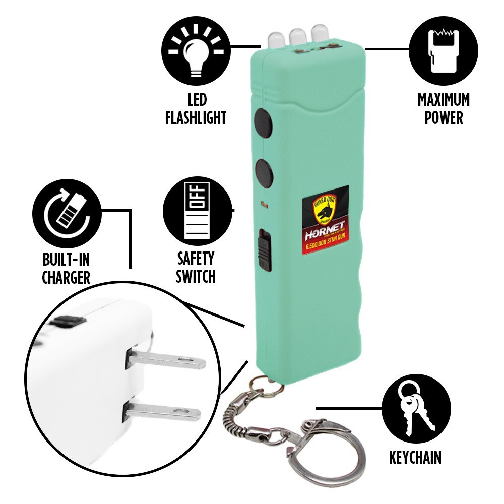 Stealth Compact Safety Device with LED Light & Keychain | Sleek Design with 110