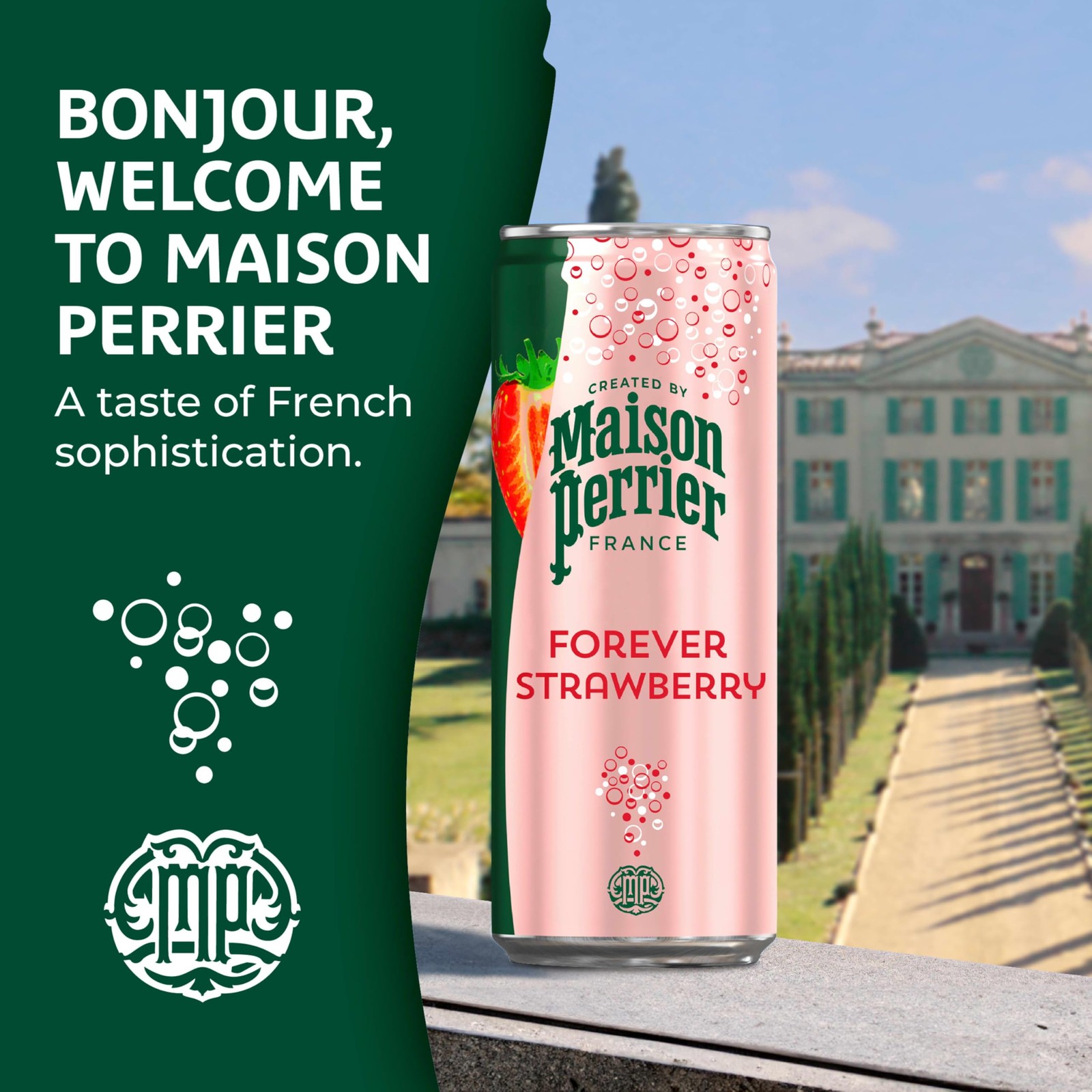 Forever Strawberry Flavored Sparkling Water, 11.15 Fl Oz Cans, 8 Count, 3 Pac…