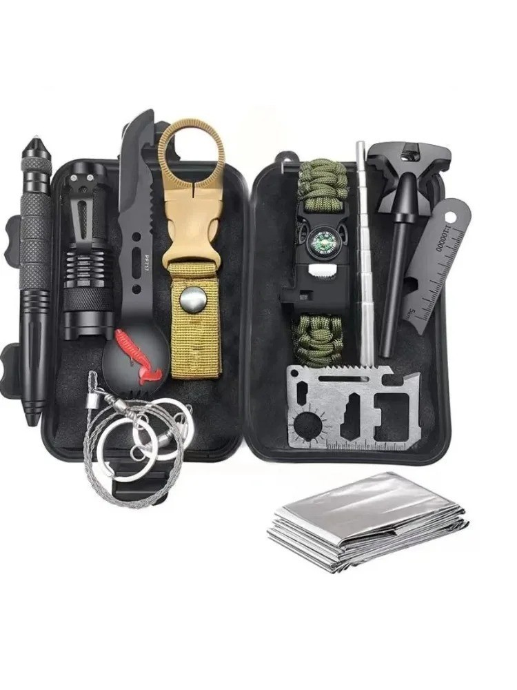 Survival Kit 28 in 1, Teakwood Survival Gear, Survival Gear Tool Emergency Gift