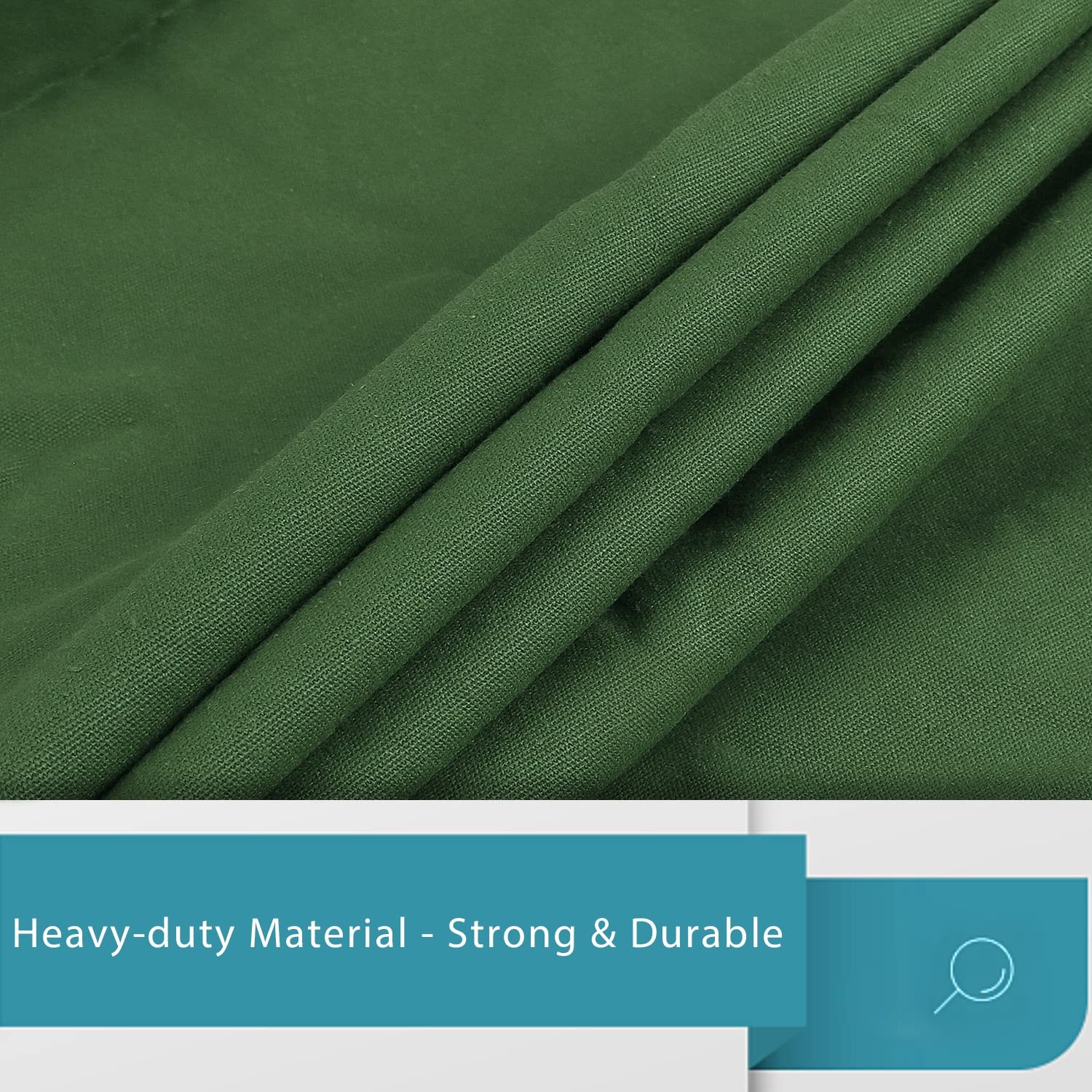 LOLOMLO Extra Large Canvas Laundry Bags with Handles & X-Large, Army Green