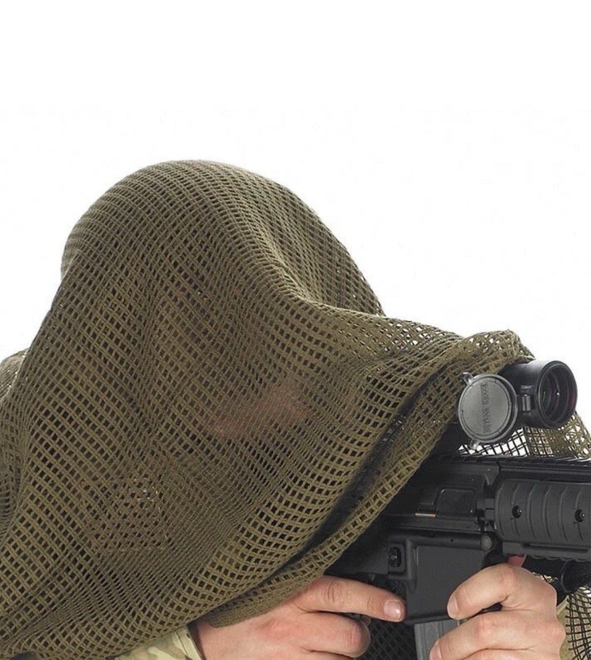 Tactical Concealment Sniper Veil Netting Mesh Hunting Scarf Head Cover Canoflagu
