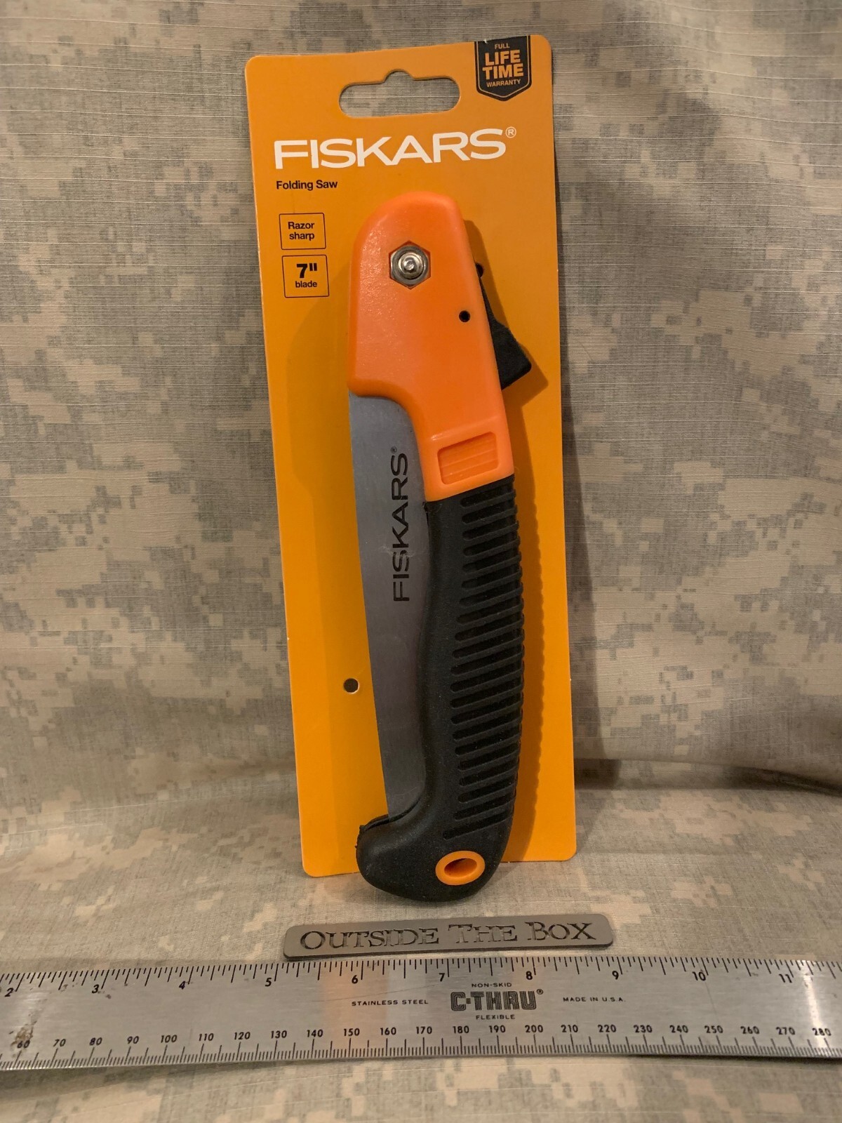 Emergency/Survival: FISKARS 7″ Folding Saw, Steel Blade with Non-Slip Grip, NIP