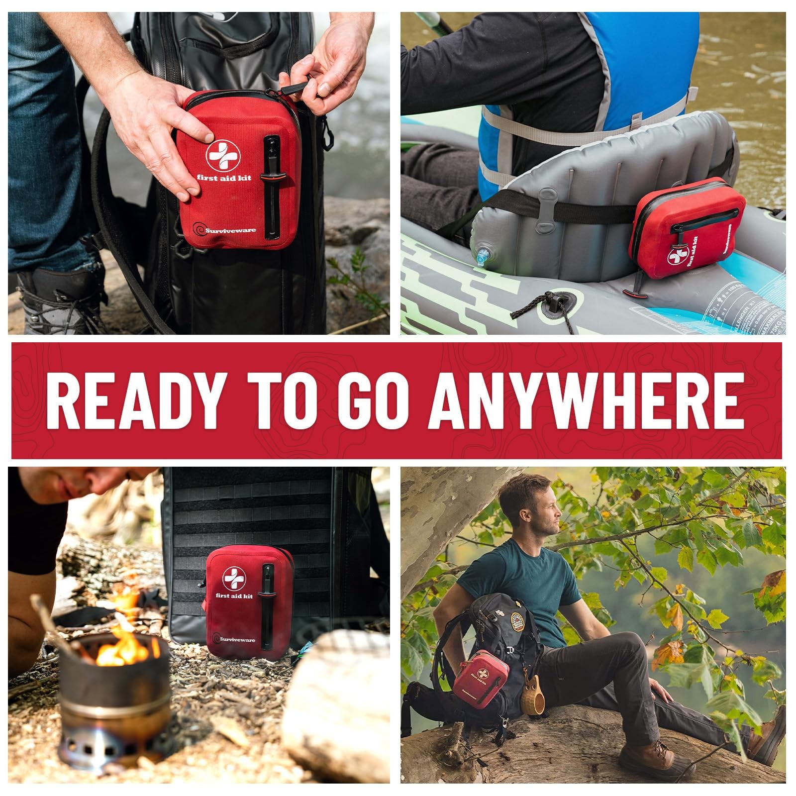 Surviveware 98-Piece Waterproof Premium First Aid Survival Kit – Comprehensi…