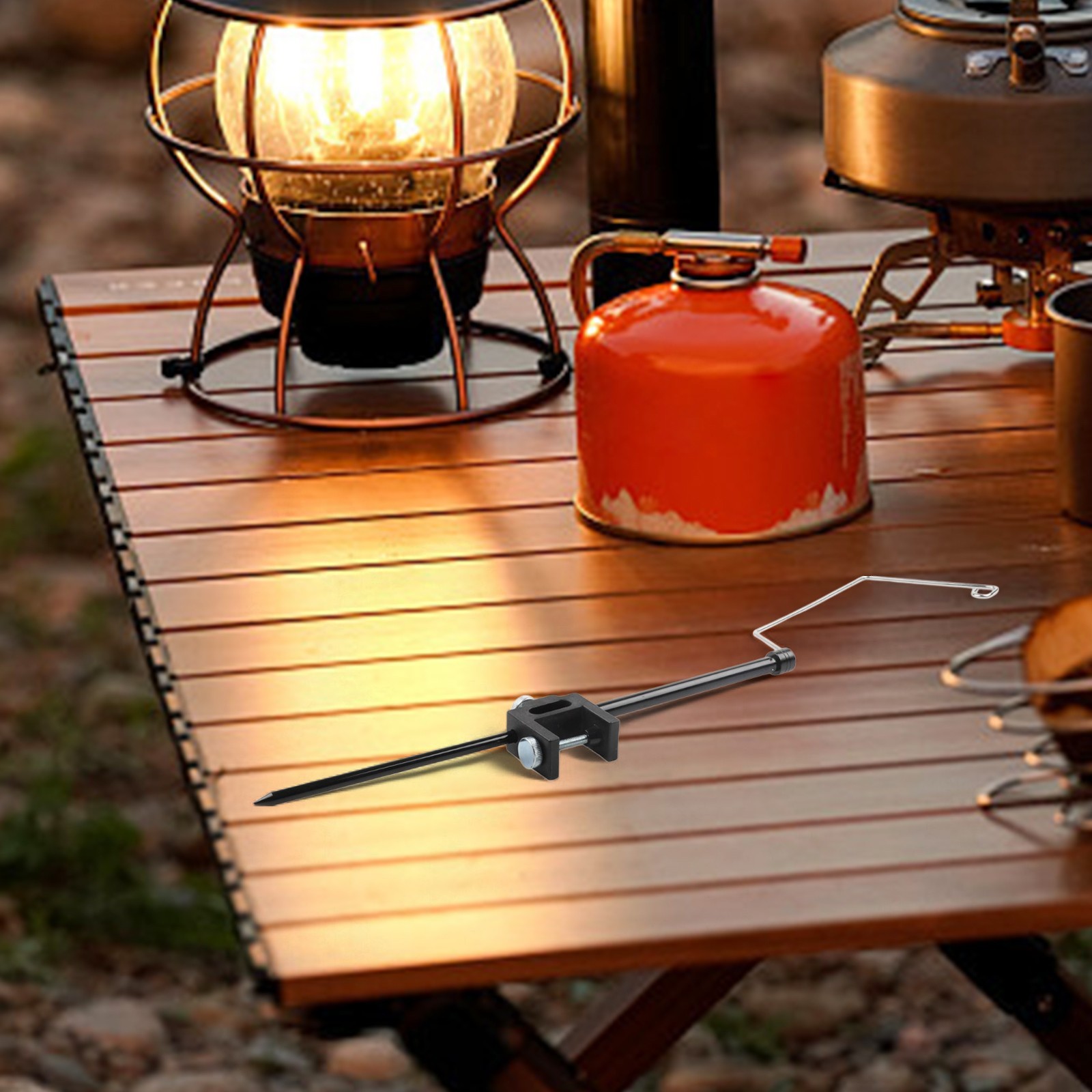 Adjustable Aluminum Lantern Holder with Carry Pouch for Easy Transport