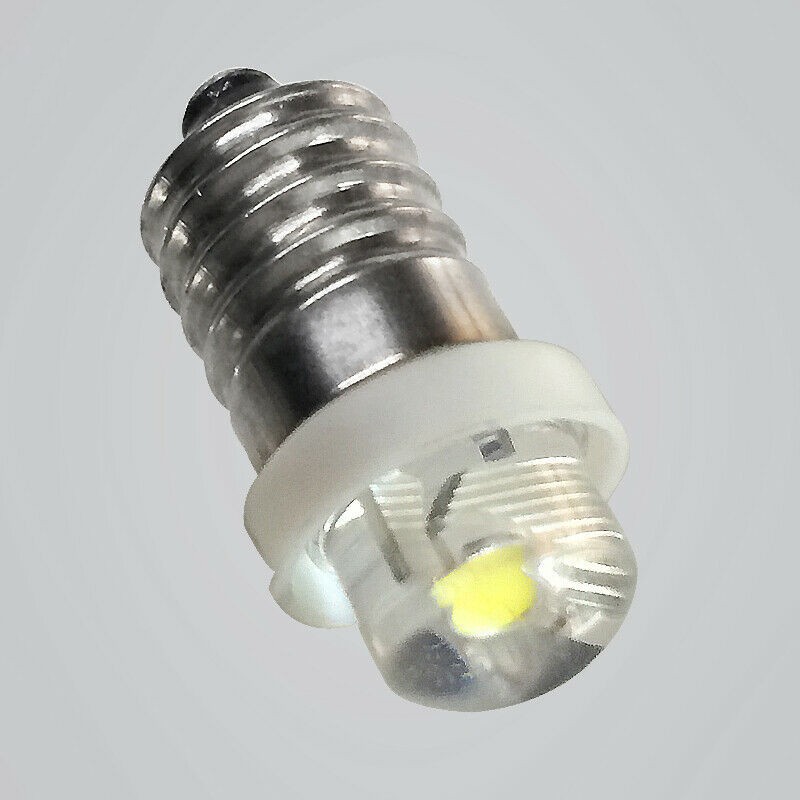 3/4.5/6V 0.5W Torch Bulb 6000K White LED E10 Socket Replacement Bulb for Torch