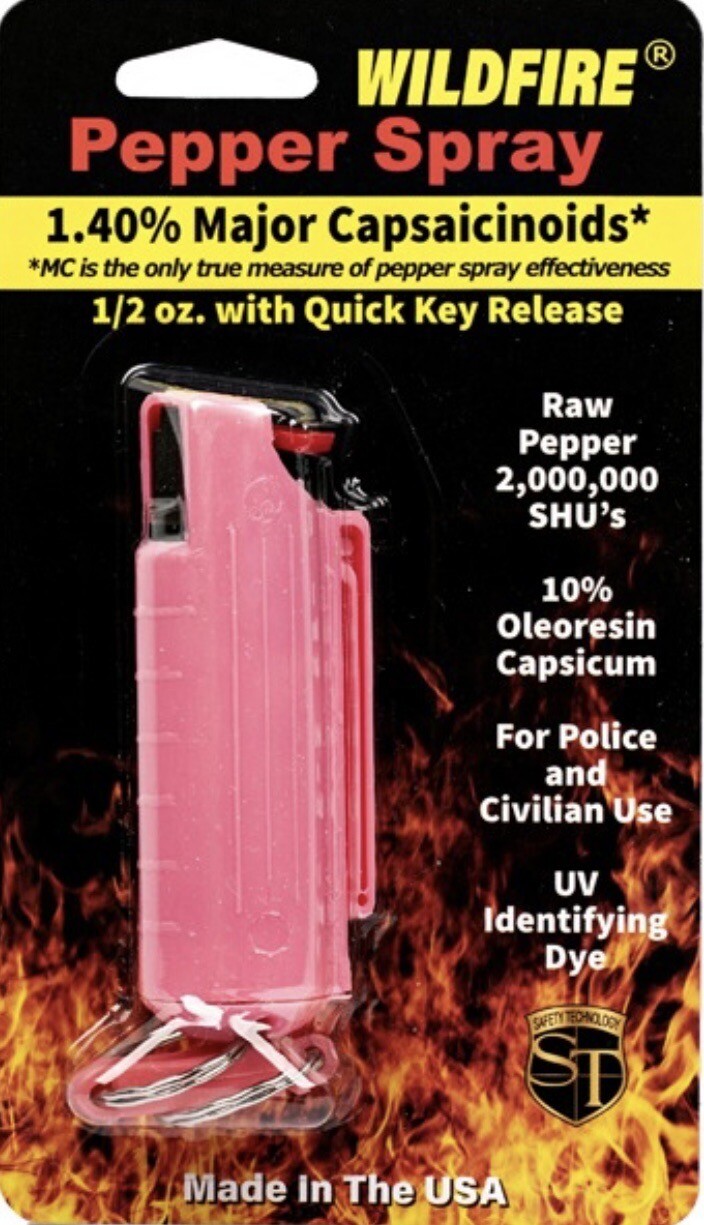 MINI Rechargeable Flashlight Stun Gun Pepper Spray Combo Women Self Defense