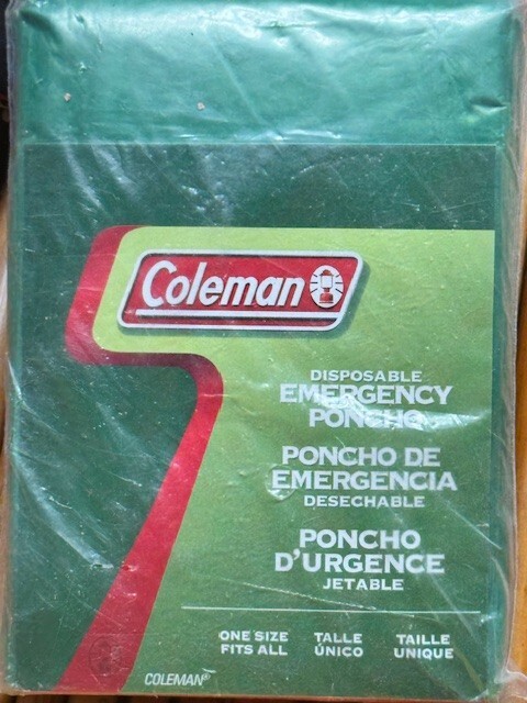 Coleman Green Disposable One Size Fit All Emergency Poncho