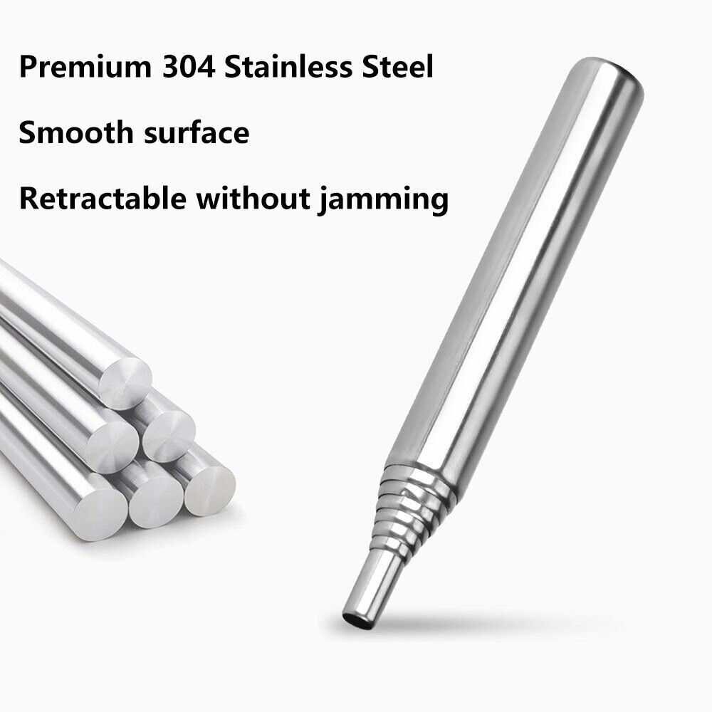 2 pcs Portable Emergency Fire Starter Stainless Steel Blow Fire Tube Fire Tools