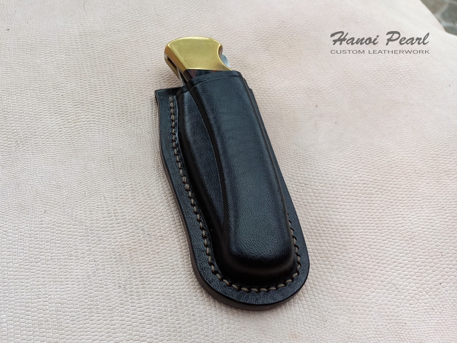 Custom Buck 110 Sheath | Vertical Belt Loop Sheath | Right Handed Sheath