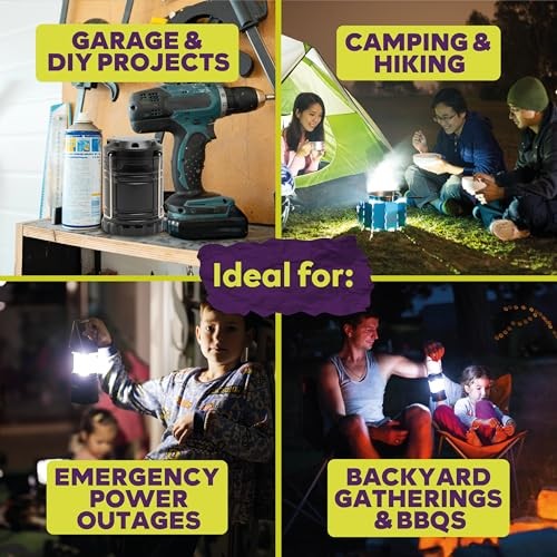 LED Camping Lantern Battery Powered 4-Pack Camping Flashlight Lantern for