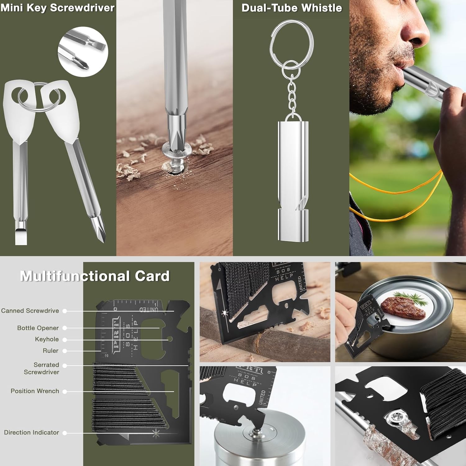 Survival Kits, Hiking and Camping Essentials, Emergency Survival Gear, Gifts for
