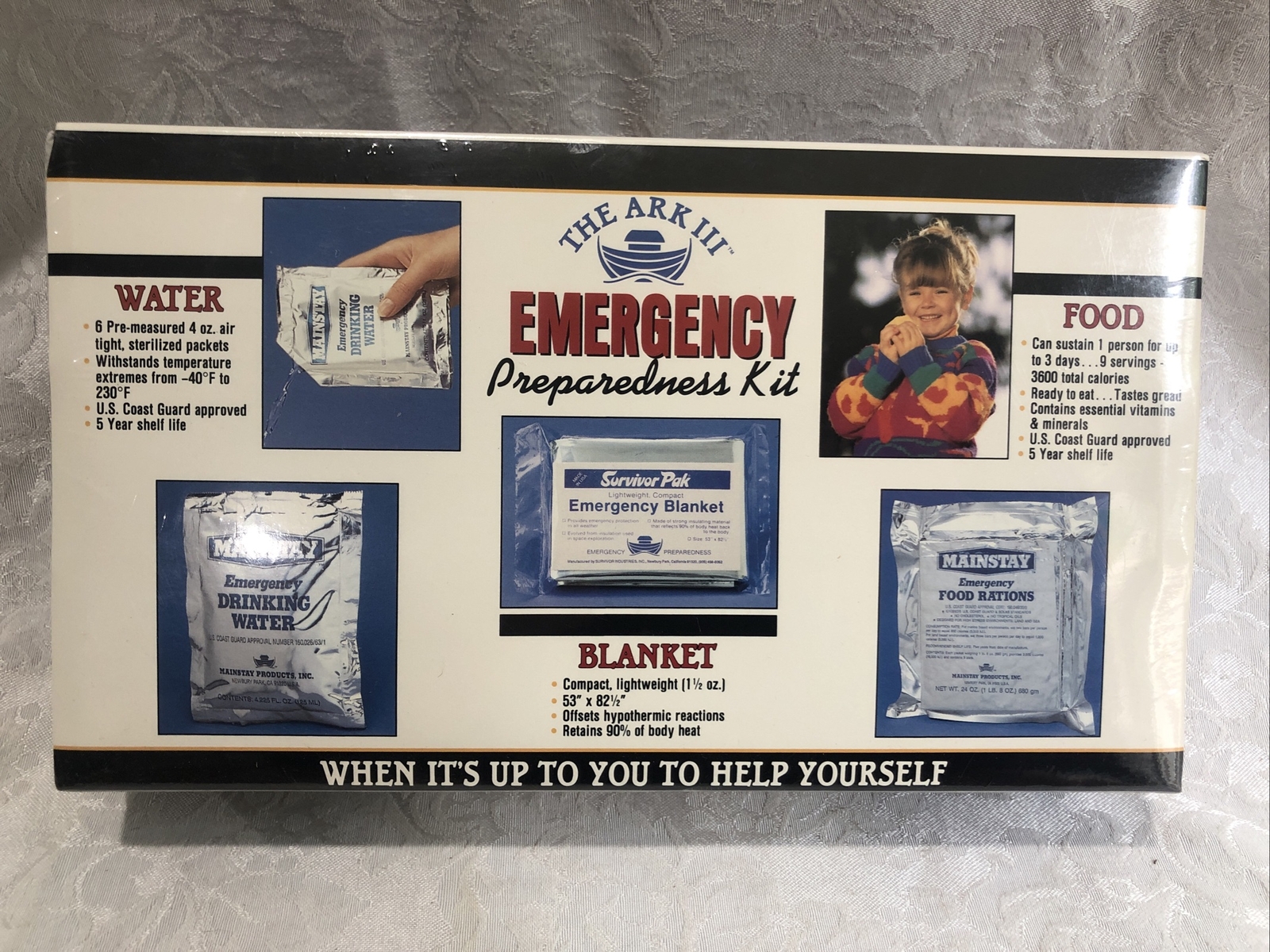 Emergency Preparedness The Ark III Food Water Survival Kit 1 Person 3 Day Sealed