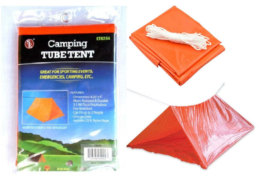 Emergency Survival Camping Shelter Tube Tent Waterproof Prepper 2 Person Bug-Out