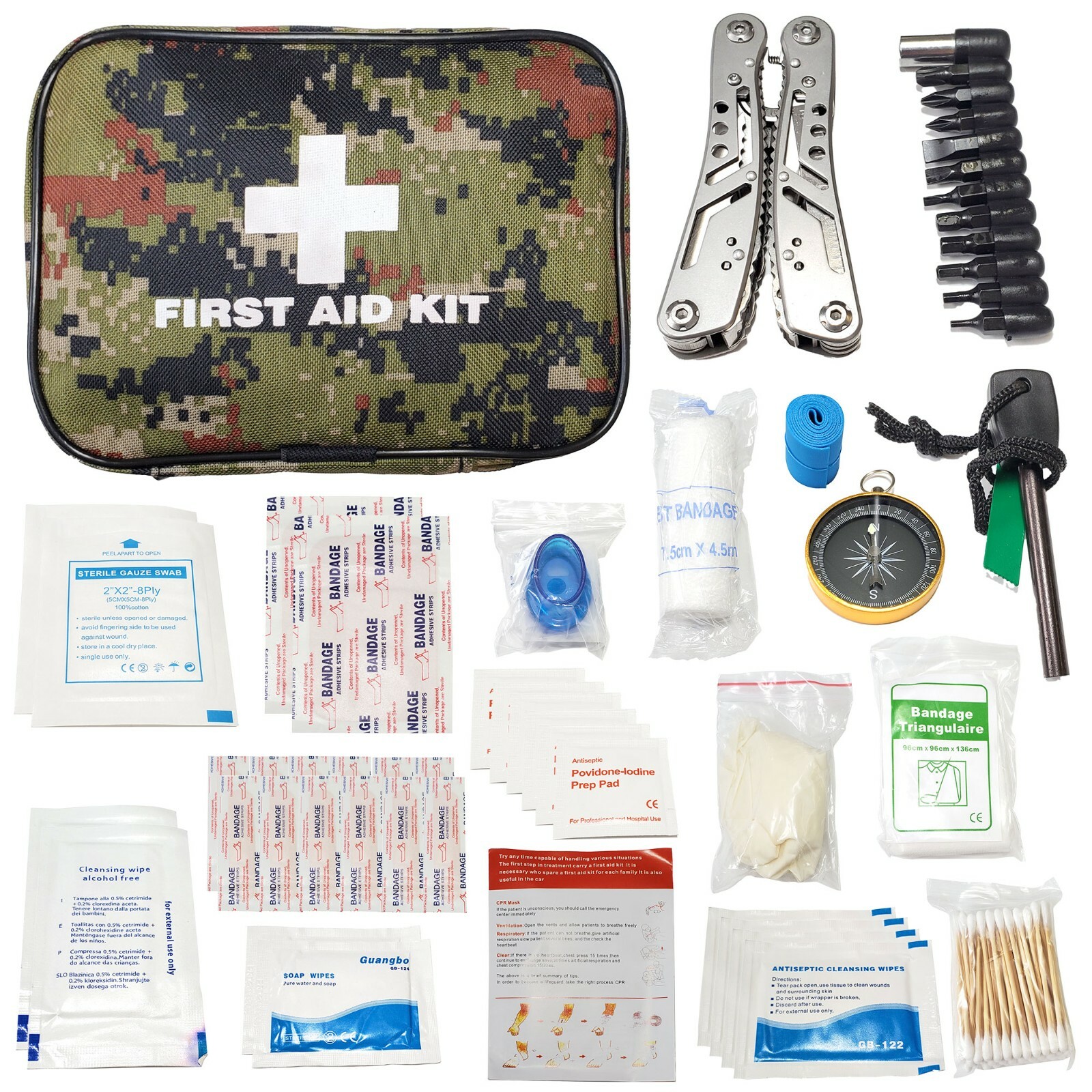 94 piece First Aid Survival Kit By Sirius Survival