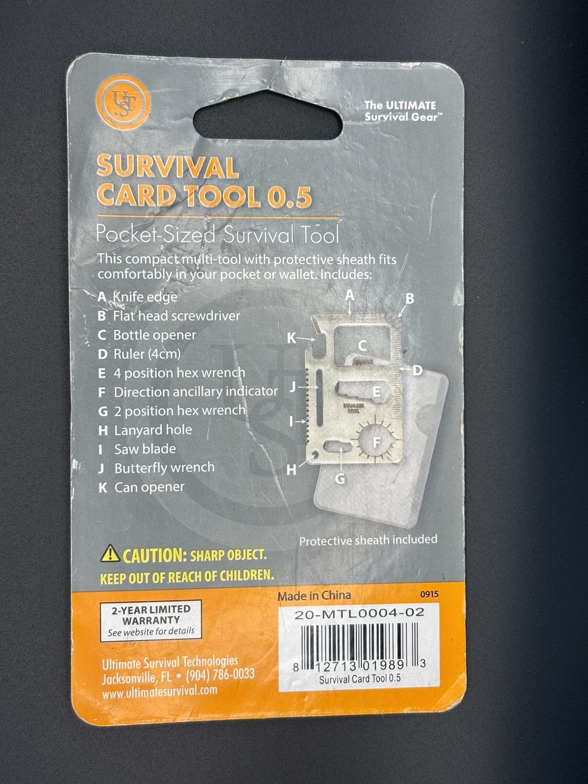 UST Pocket Sized Survival Card Tool – Multi-Tool – 11 tools