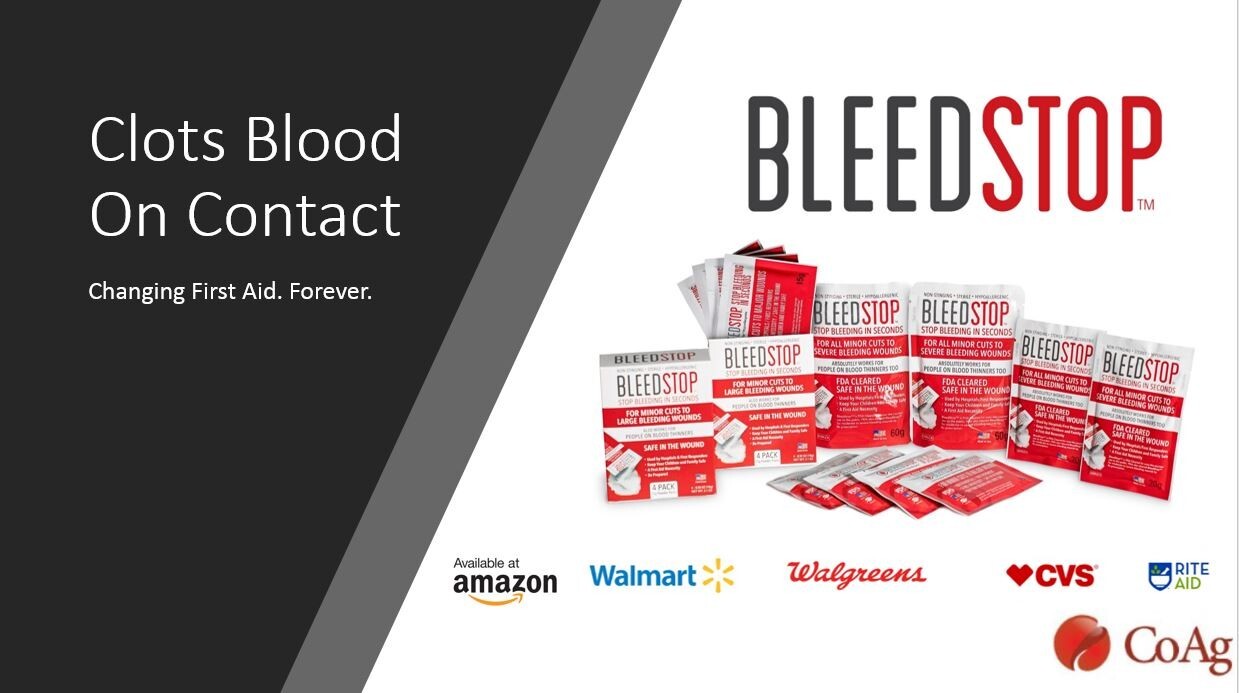 BleedStop™ First Aid Powder for Blood Clotting, Trauma Kit – 5 PK (15g) Pouches