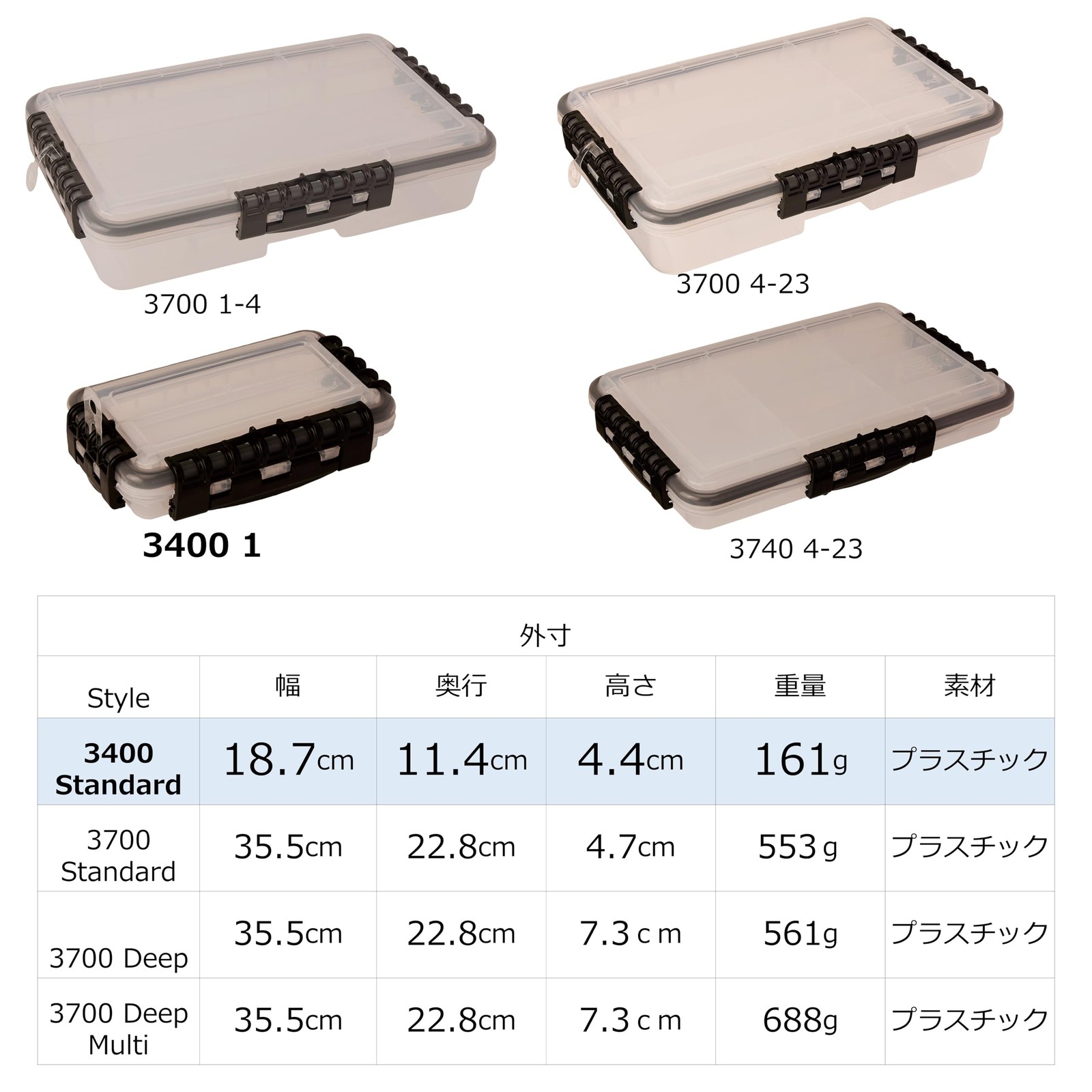 Plano 3440-10 Waterproof Stowaway (3400 Series) 3400, Multi