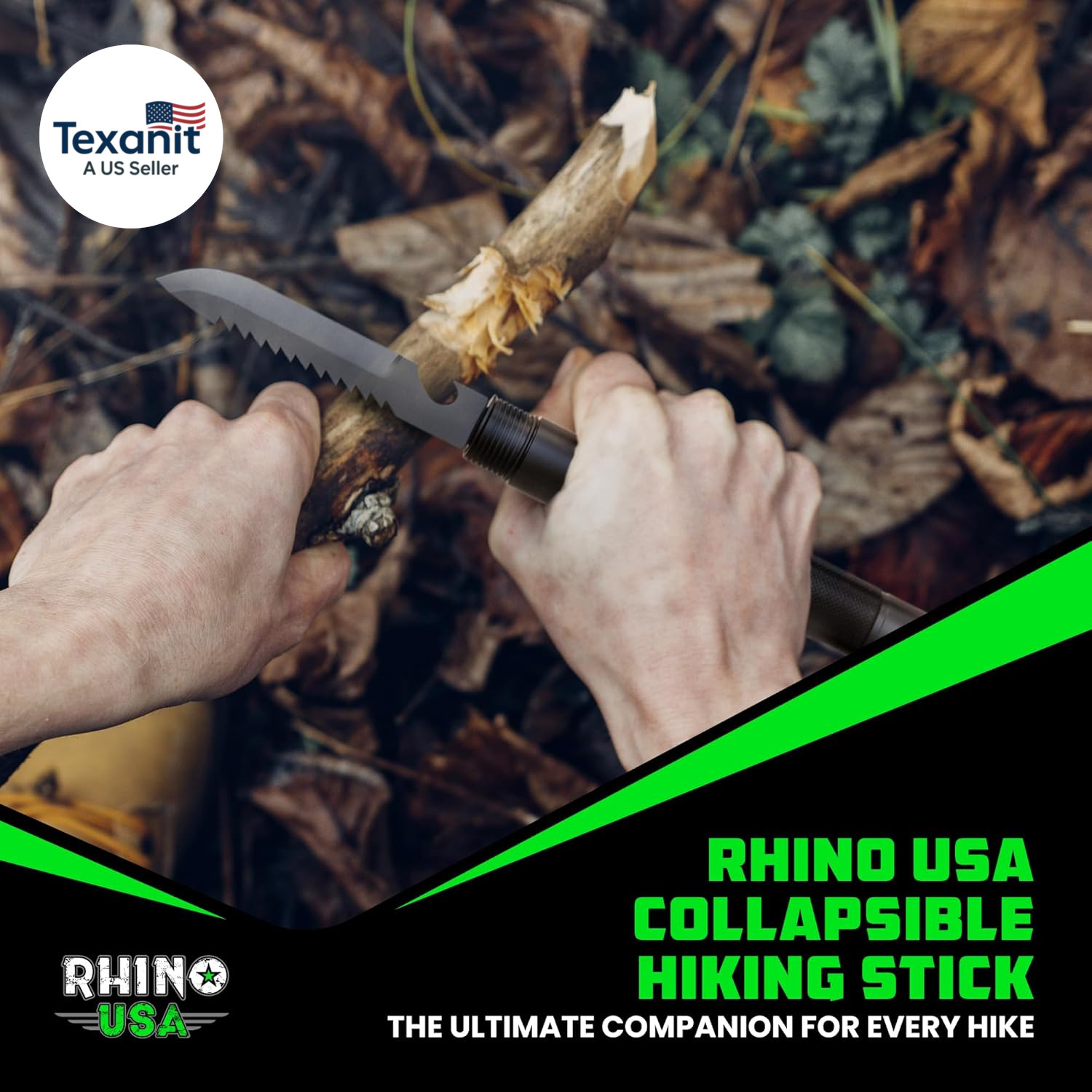 Tactical Hiking Stick with Integrated Survival Kit – Essential Camping Gear for