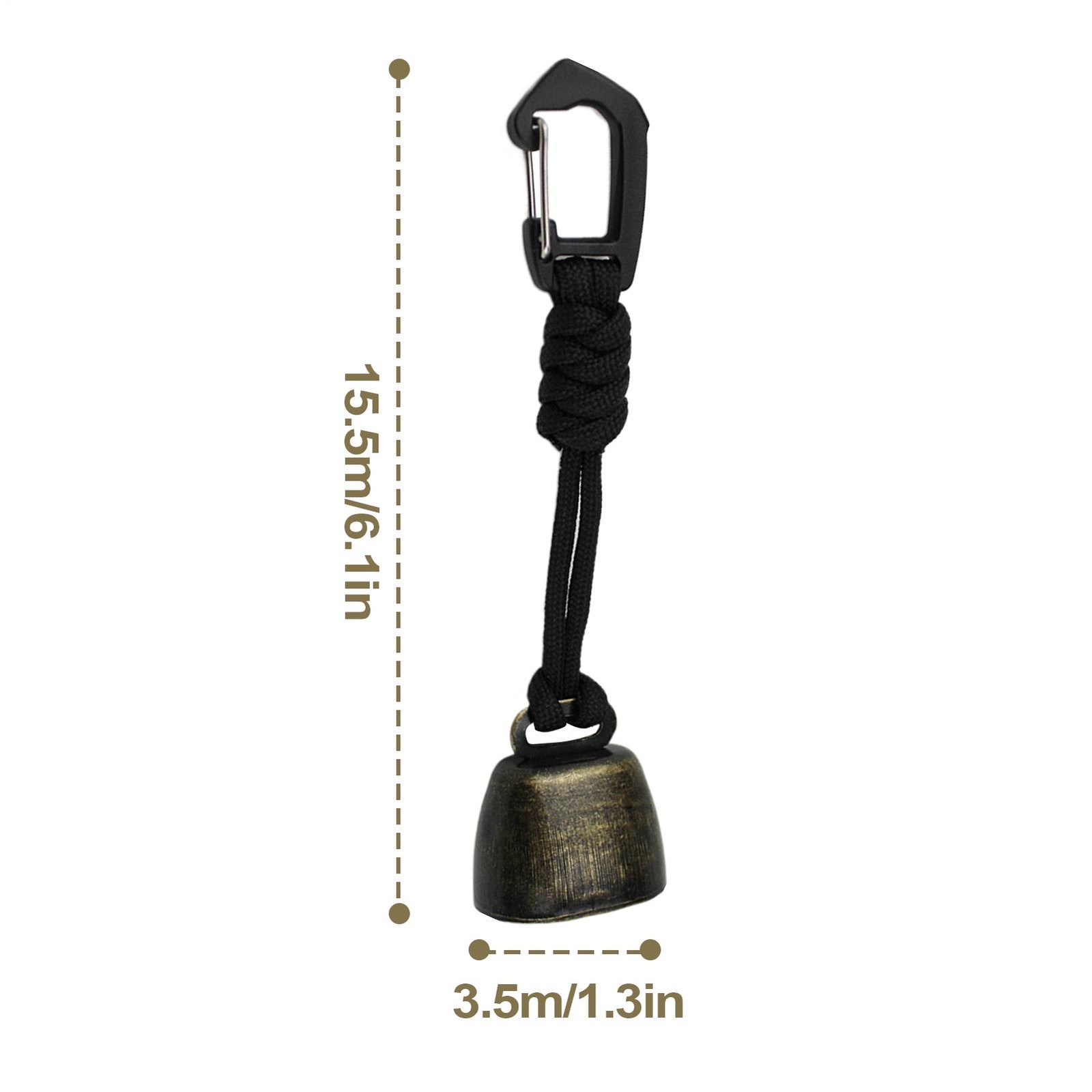 Bear Bell Hiking Adventure Loud Hiking Bell Safety Protection Bell w/ Carabiner