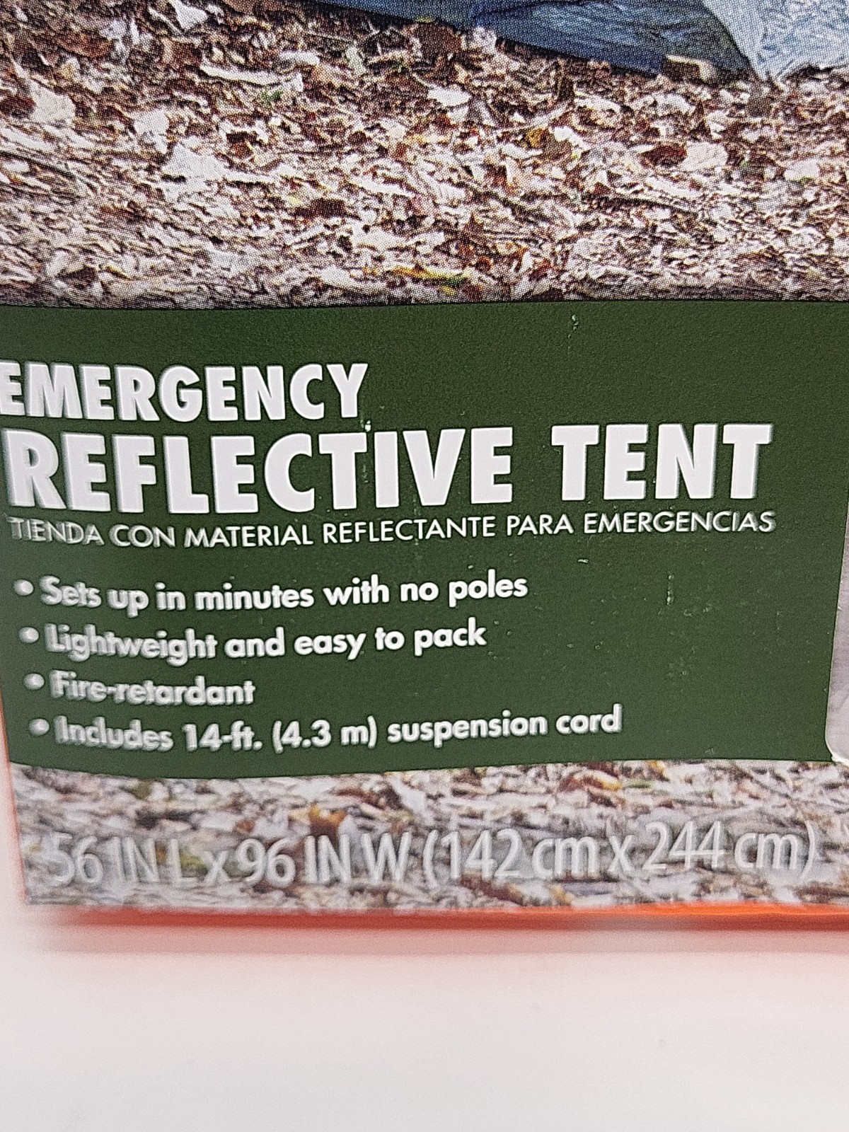 Ozark Trail Outdoor Emergency Survival Reflective Light Tent & Suspension Cord