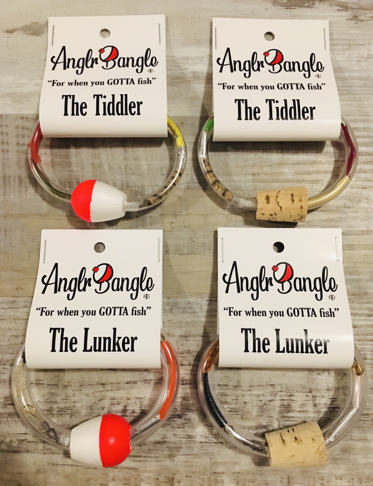 AnglrBangle Wearable Fishing Kit Bracelets “Tiddler” and “Lunker” Patent Pending