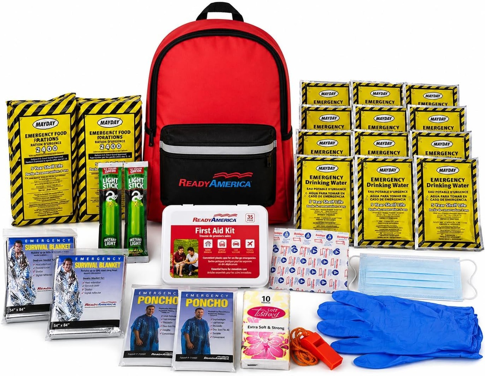 72 Hour Emergency Kit Backpack Survival First Aid Food Water Disaster