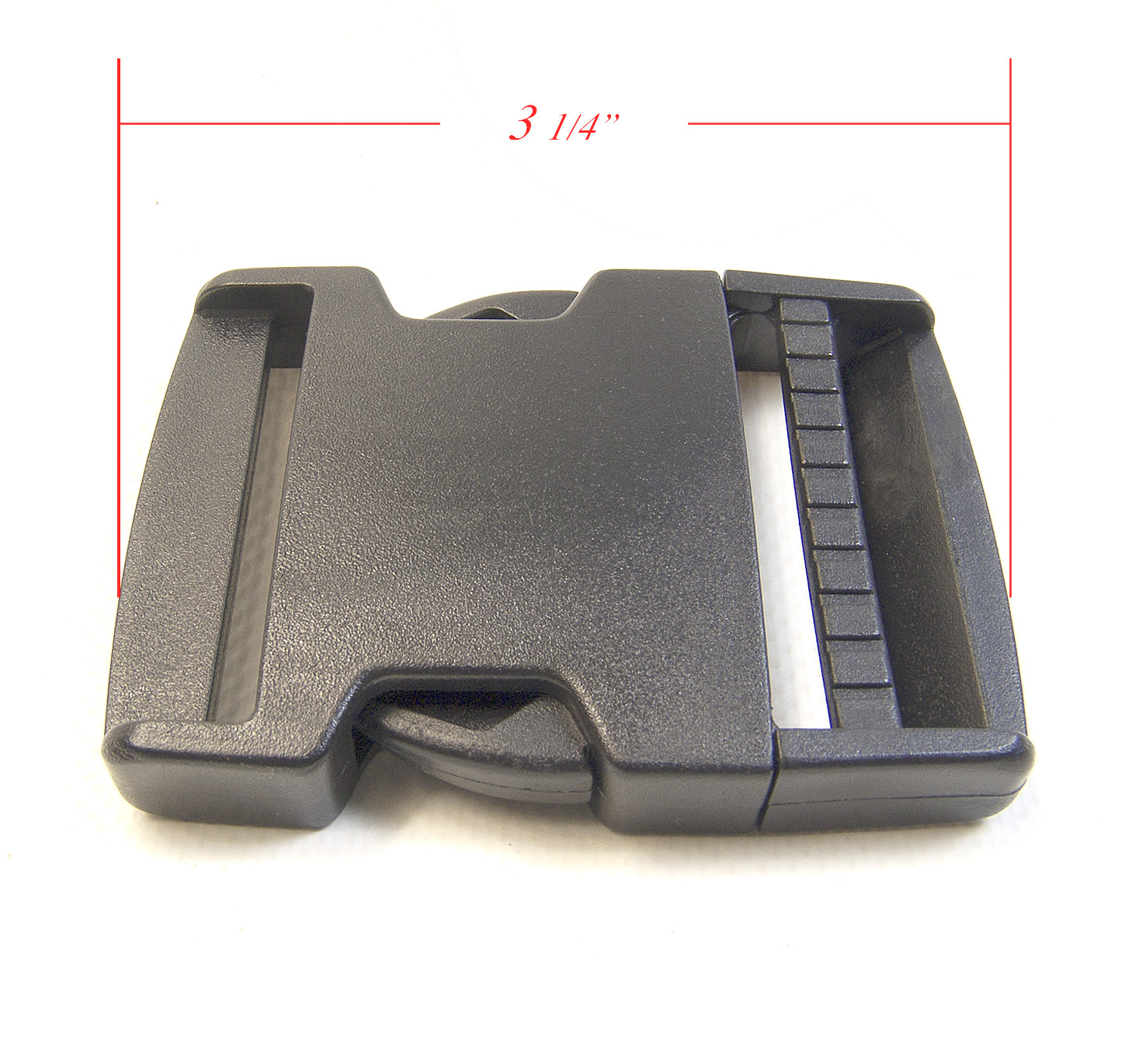 Quick Release Buckle, 2″ Inch, w/ Webbing Slide, Acetal Plastic 2 Pc. Set