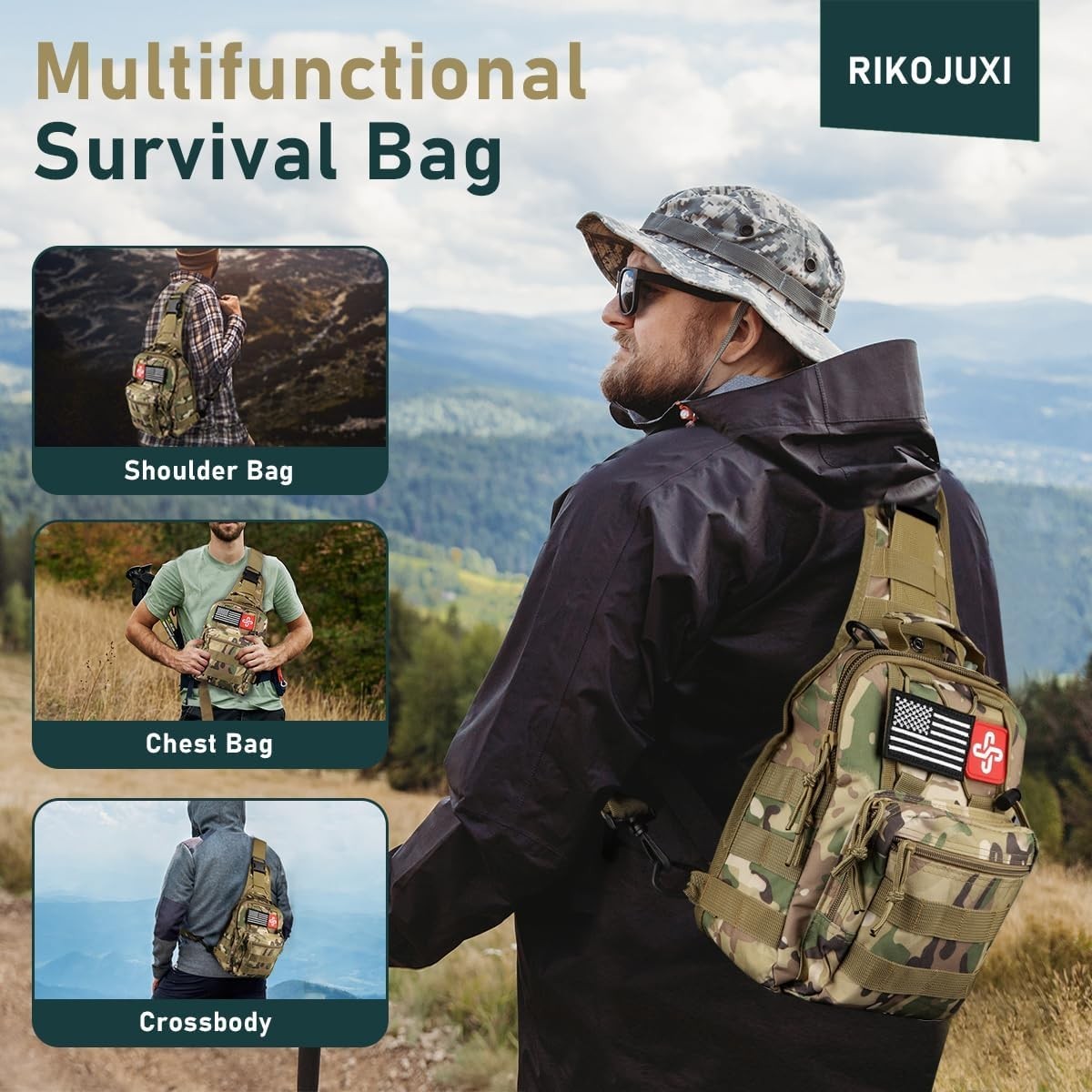 Survival Kit with First Aid Supplies and Emergency Gear 262pcs Portable