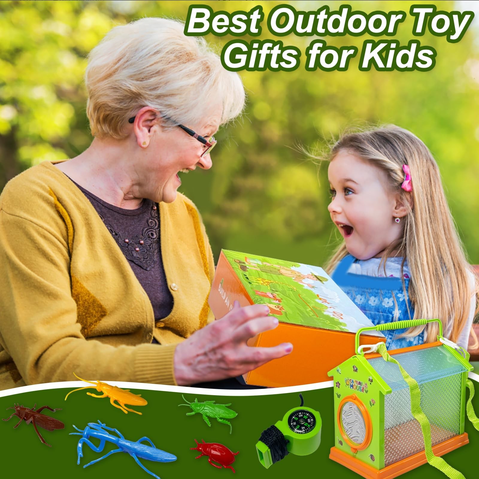 Explorer Set for Kids Ages 4 and Up, 12 Piece Explorer Set Kid Ages 5, with Insect Box…
