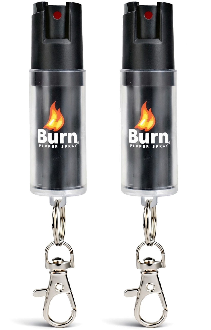 2 Burn Pepper Spray .50oz Self Defense Keychain Security Protection Safety Lock
