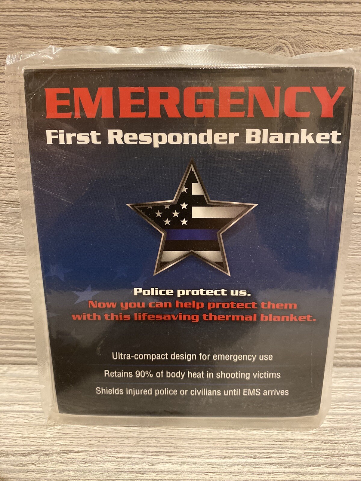 1 Survival Blanket Emergency First Responder, retains 90% body heat, Emergency