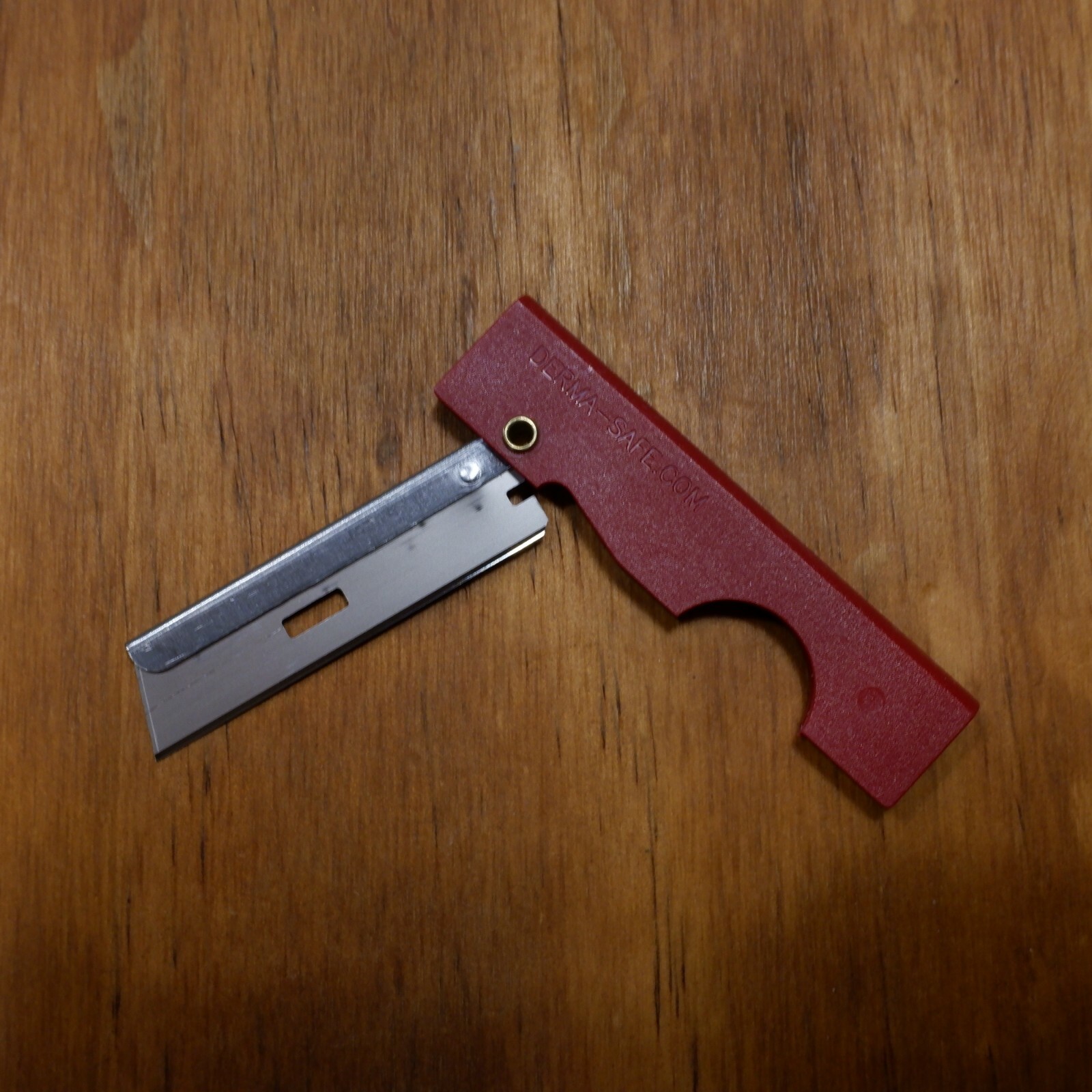 Survival Derma- Safe Folding Utility Razor Knife in RED, 3pc for EDC